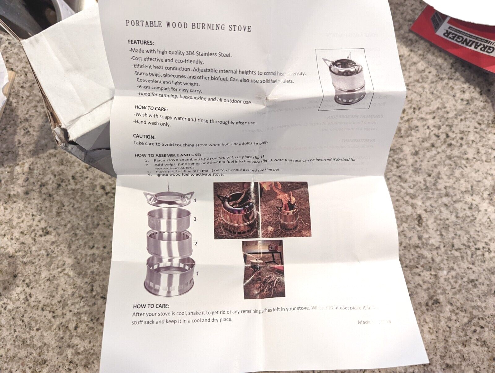 Eddie Bauer Portable Wood Burning Stove Silver Retails $89