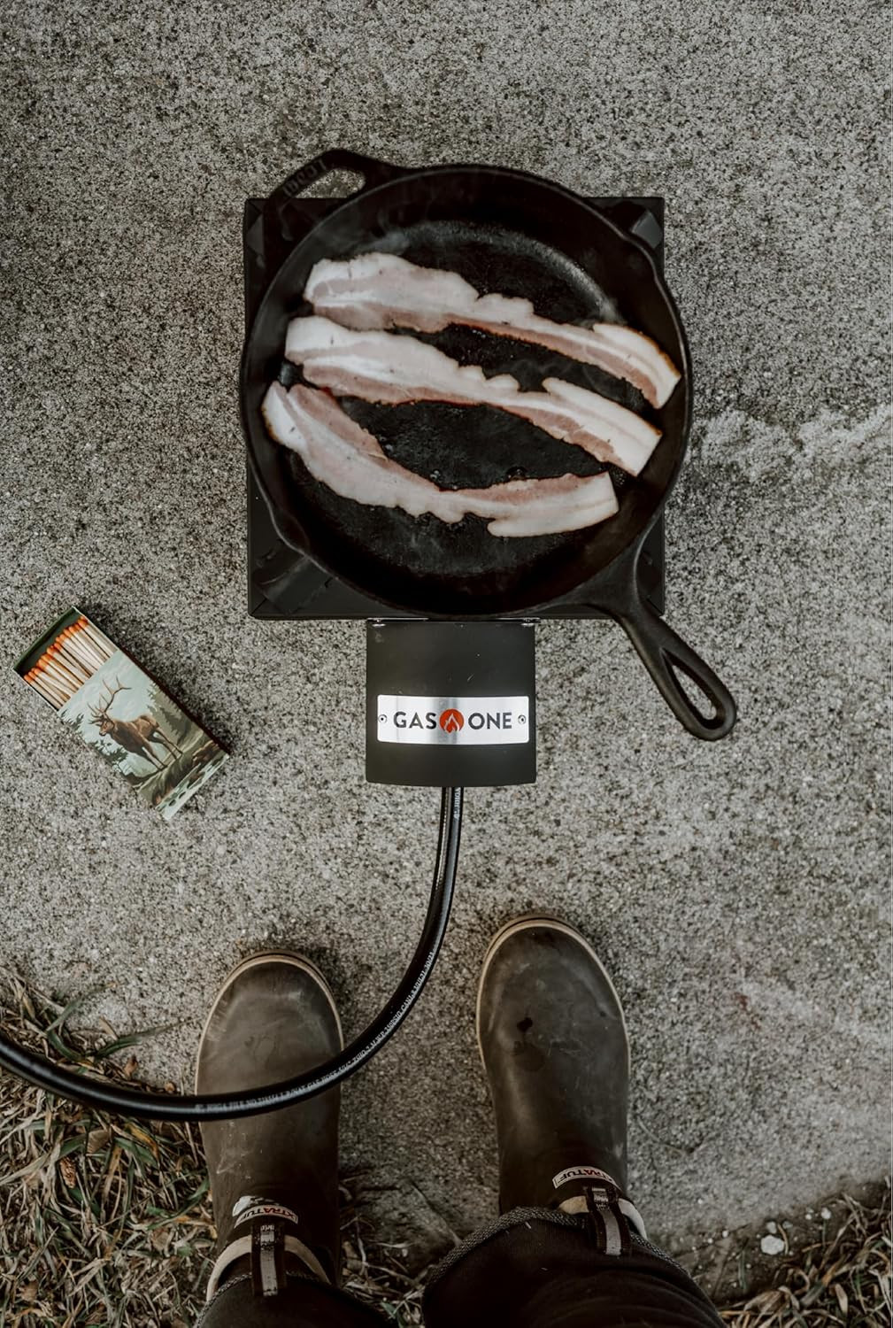 Gasone High Pressure Single Propane Burner – Outdoor Cooking with Heat Shield an
