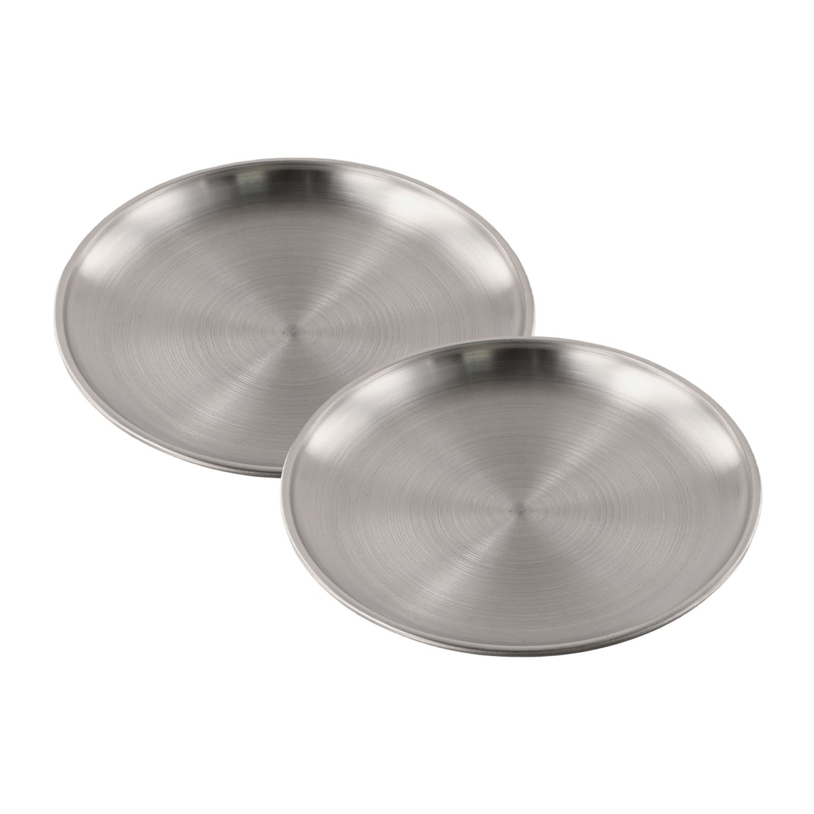 2pcs Stainless Steel For Camping Plates for Outdoor Kitchen and Picnics