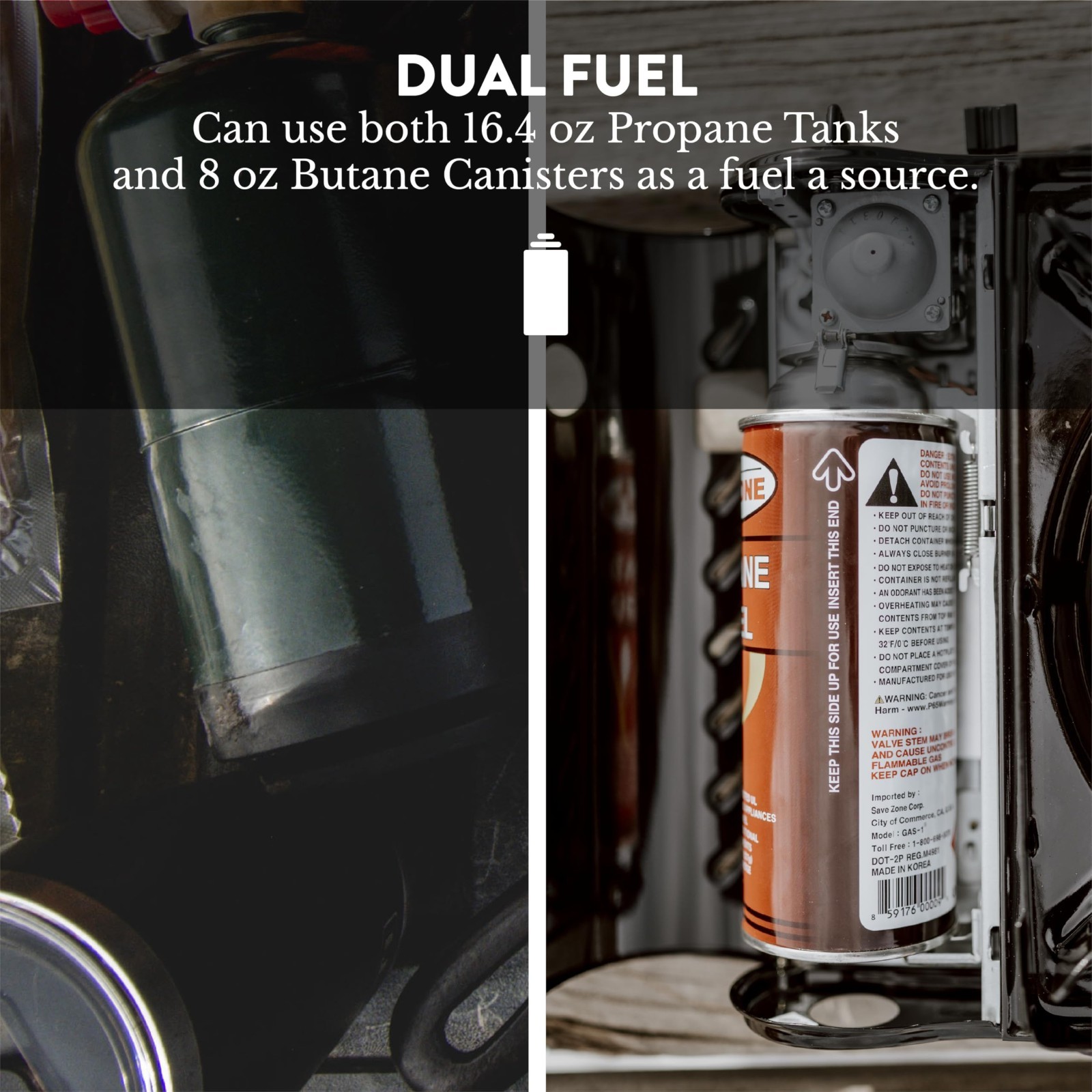 Portable Dual Fuel Camping Stove – Propane & Butane, Lightweight with Carrying C