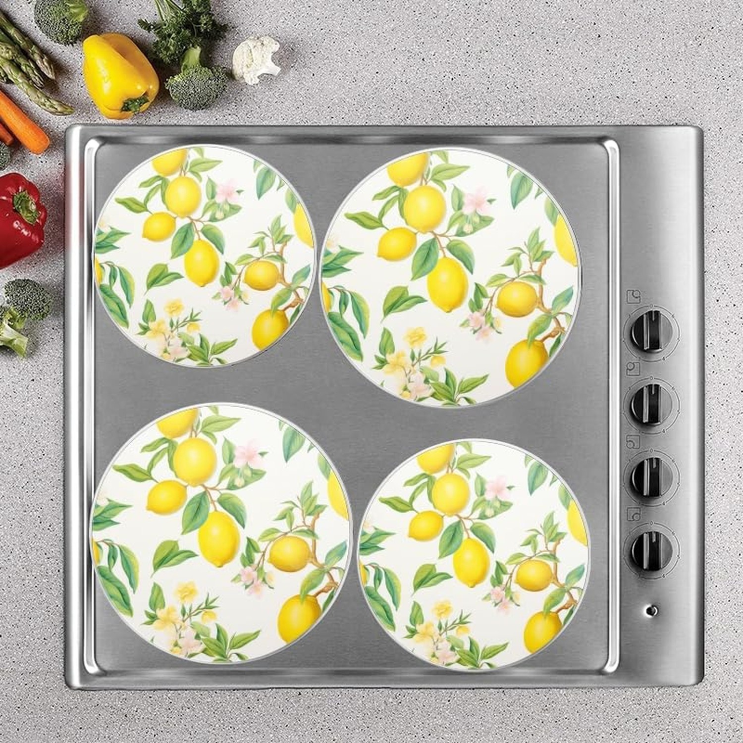 Gas Stove Burner Covers,Set of 4,Covers for Electric Stovetop Kitchen,8 Inche…
