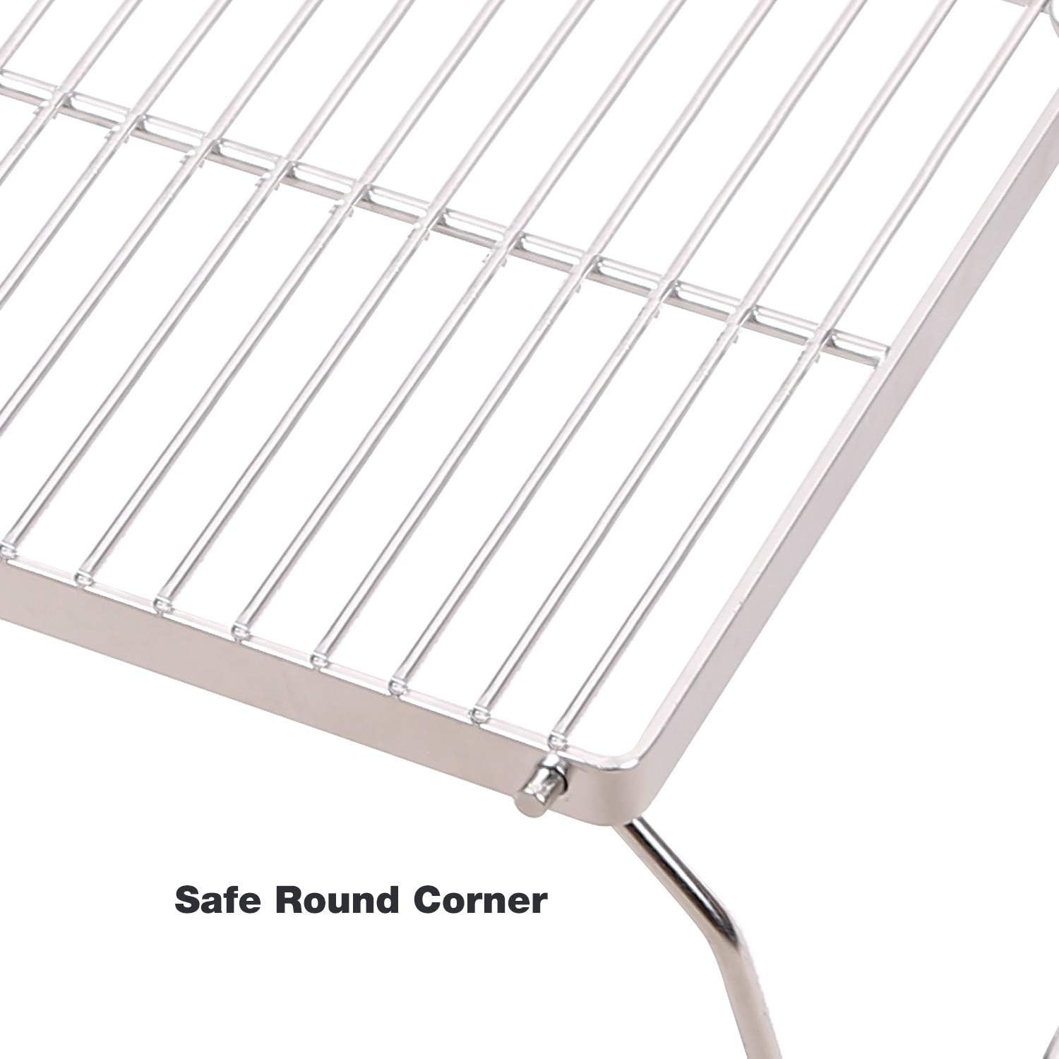 Large Campfire Grill 304 Stainless Steel Grate Folding Heavy Duty Carrying Bag