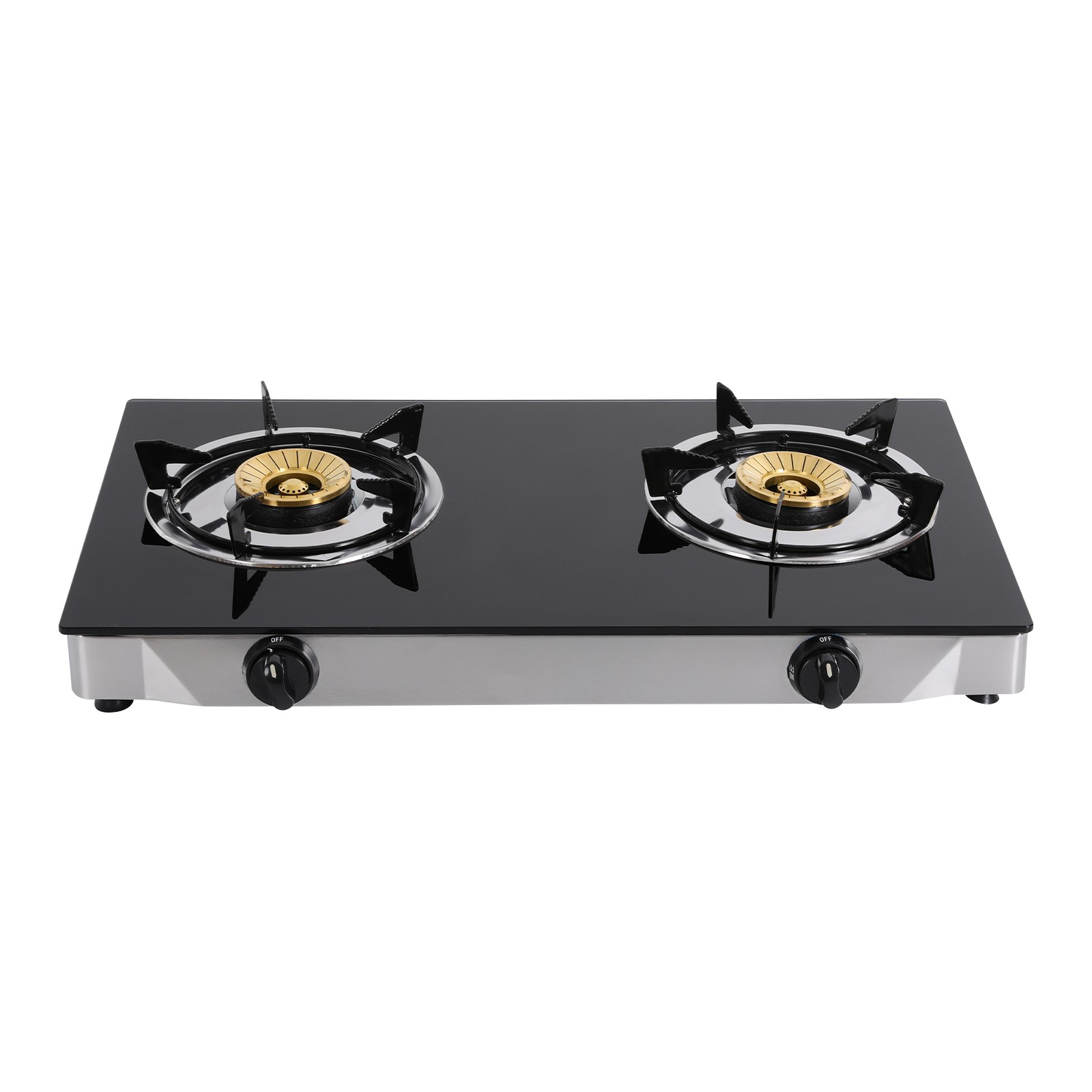 2-Burner Gas Stove Countertop Portable Auto Ignition Stove 28.35×14.96×3.15 inch
