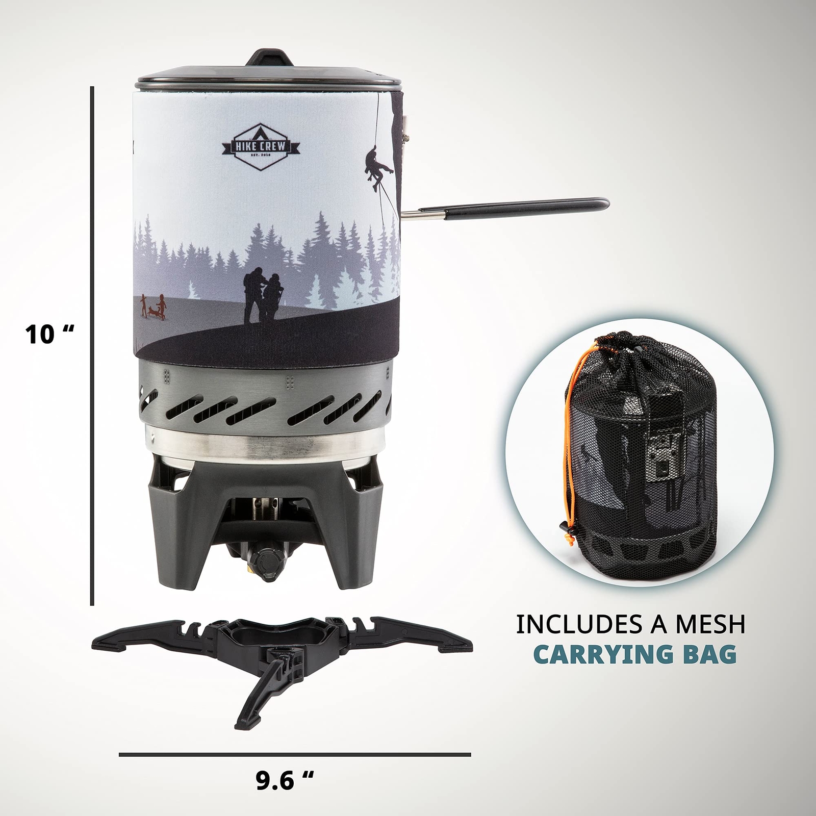 HikeCrew Portable Gas Powered Stove top & Cooking System Compact Camping Cooktop