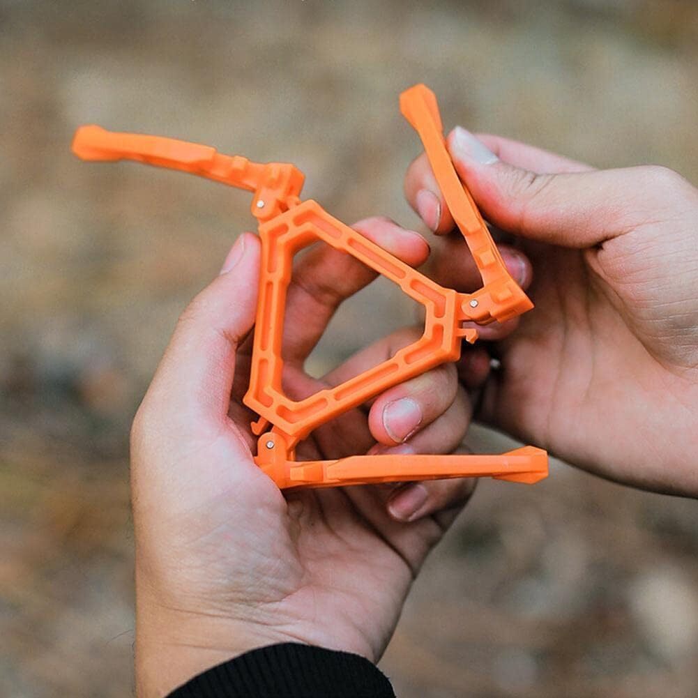Orange Fuel Can Stabilizer for Camping Stoves,Mini Foldable Outdoor Camping…