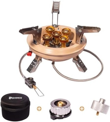 Portable Multi Fuel Butane or Propane Camping Stove Burner with Carry Case