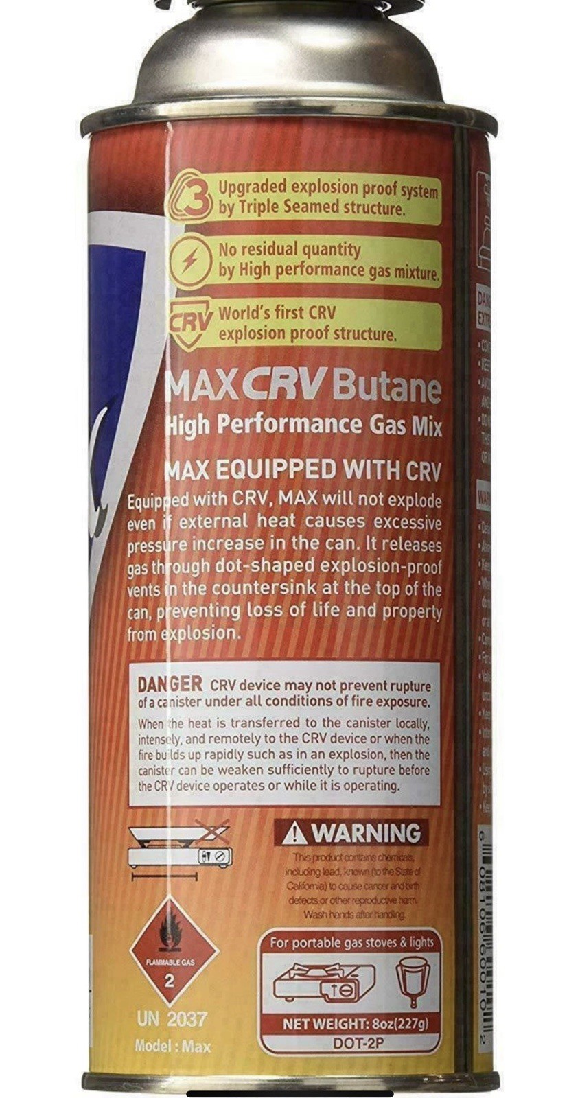 Uniware Butane Fuel Canisters for Portable Camping Stoves 8 Cans
