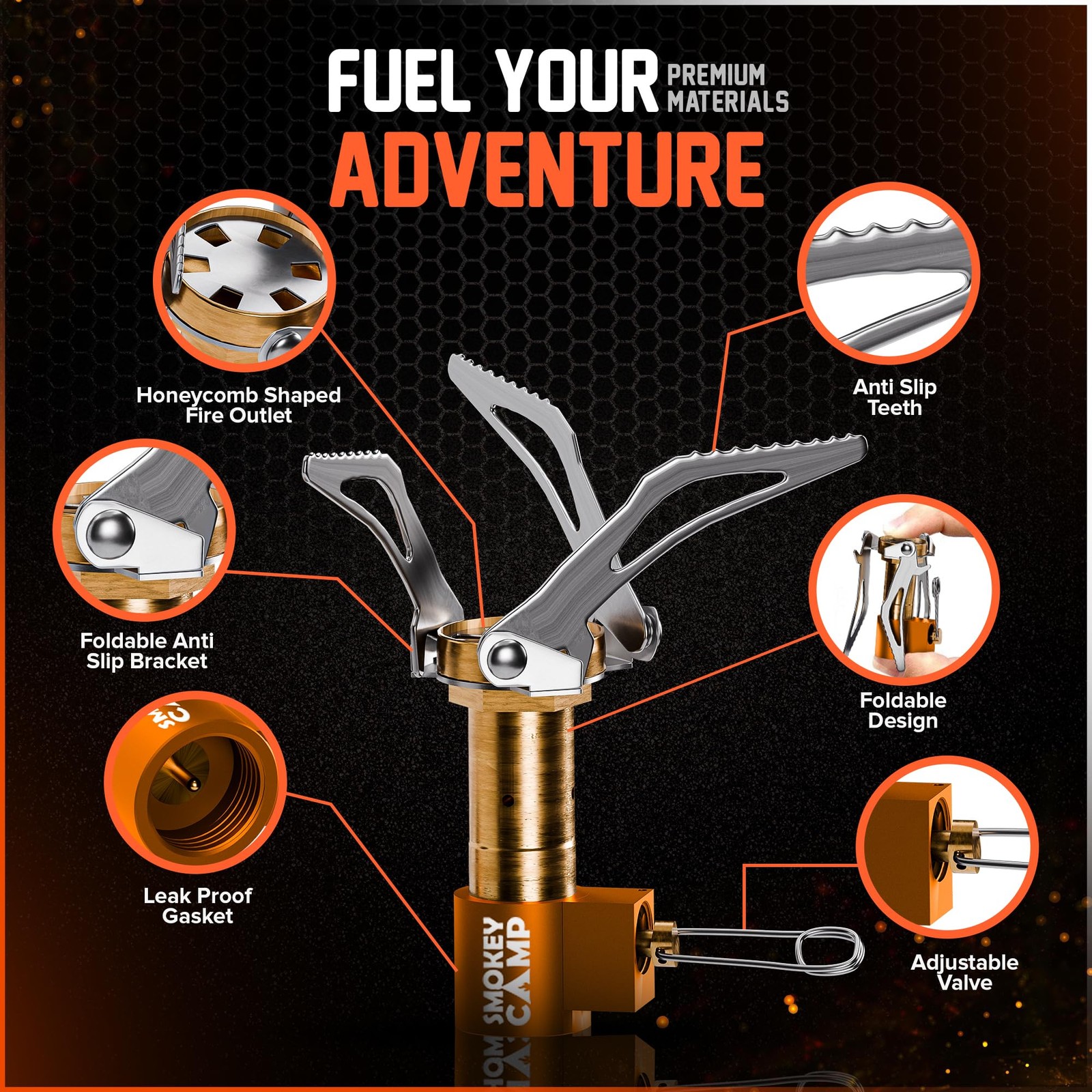 Mini 3000W Camping Stove, Ultralight Backpacking Camp Stove with a Carrying C…