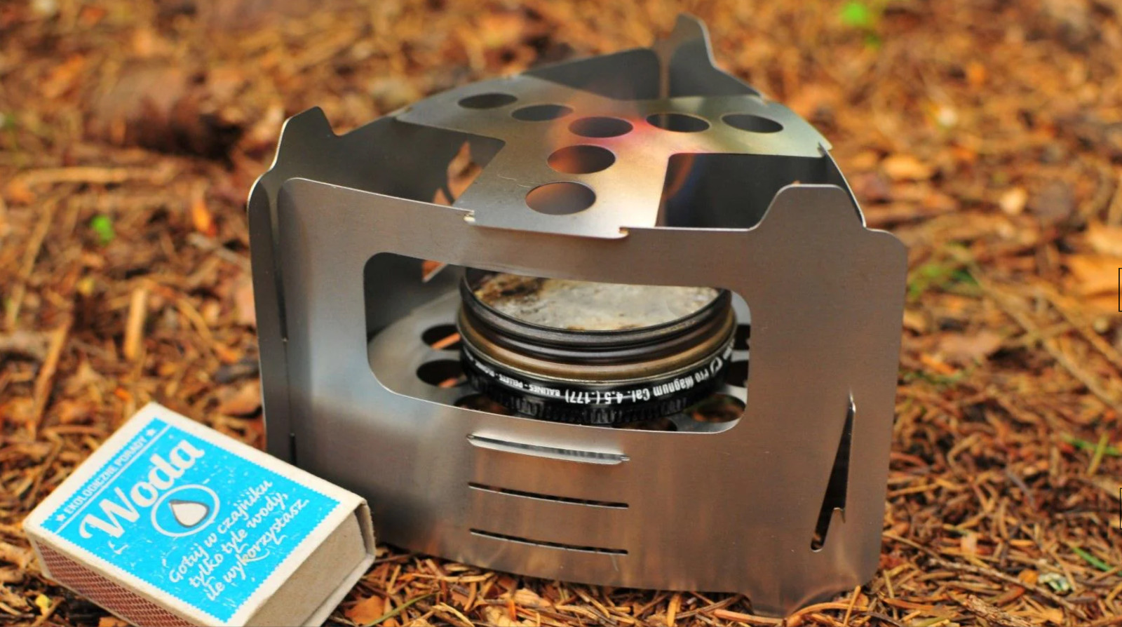 Bushbox Essentials Ultralight Multi-Fuel Stove. Less than 4 ounces.