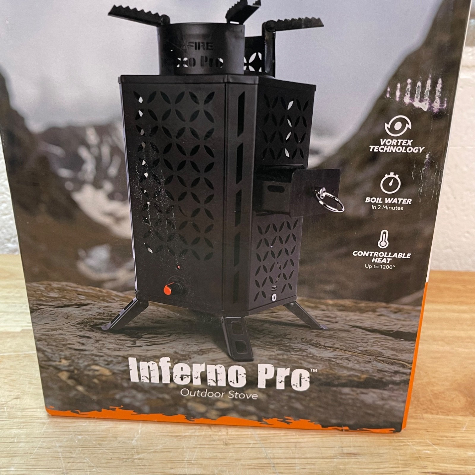 InstaFire Inferno Pro Stove Outdoor/Indoor Use Biomass Fire Starter Canned Heat