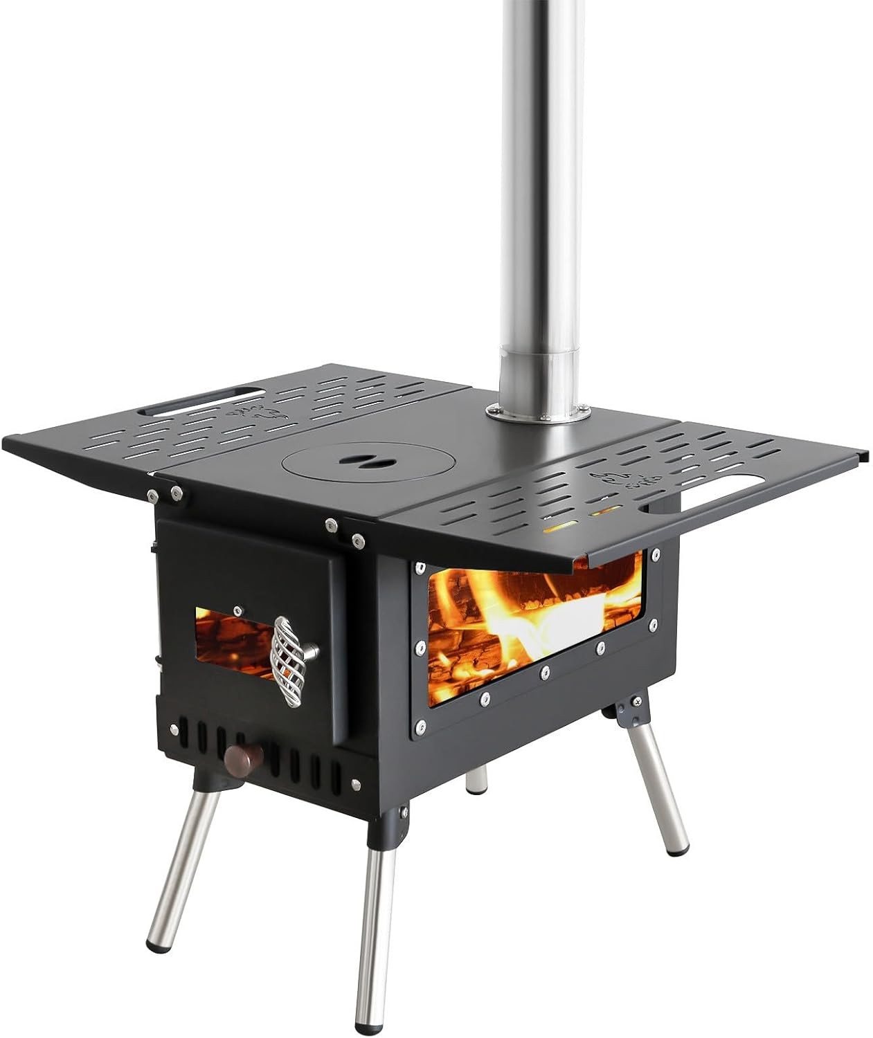 Outdoor Tent Stove Portable Camping Stove With Chimney Pipe for Outdoor Cooking