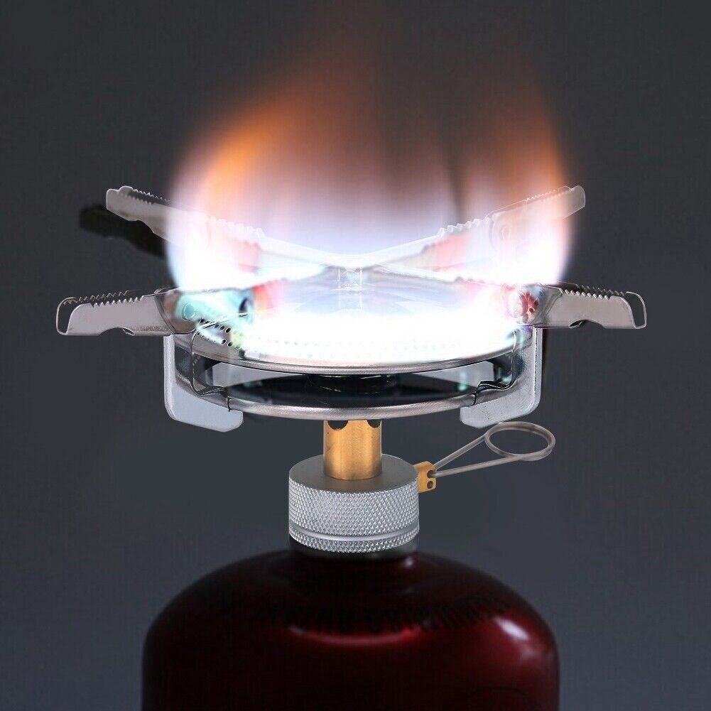 Portable Propane Gas Stove for Outdoor Camping Hiking Picnic Burner Cookware Kit