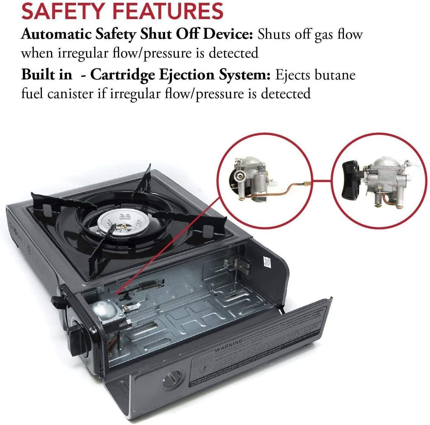 Lightweight Portable Butane Stove with Carrying Case – Outdoor Cooking Essential