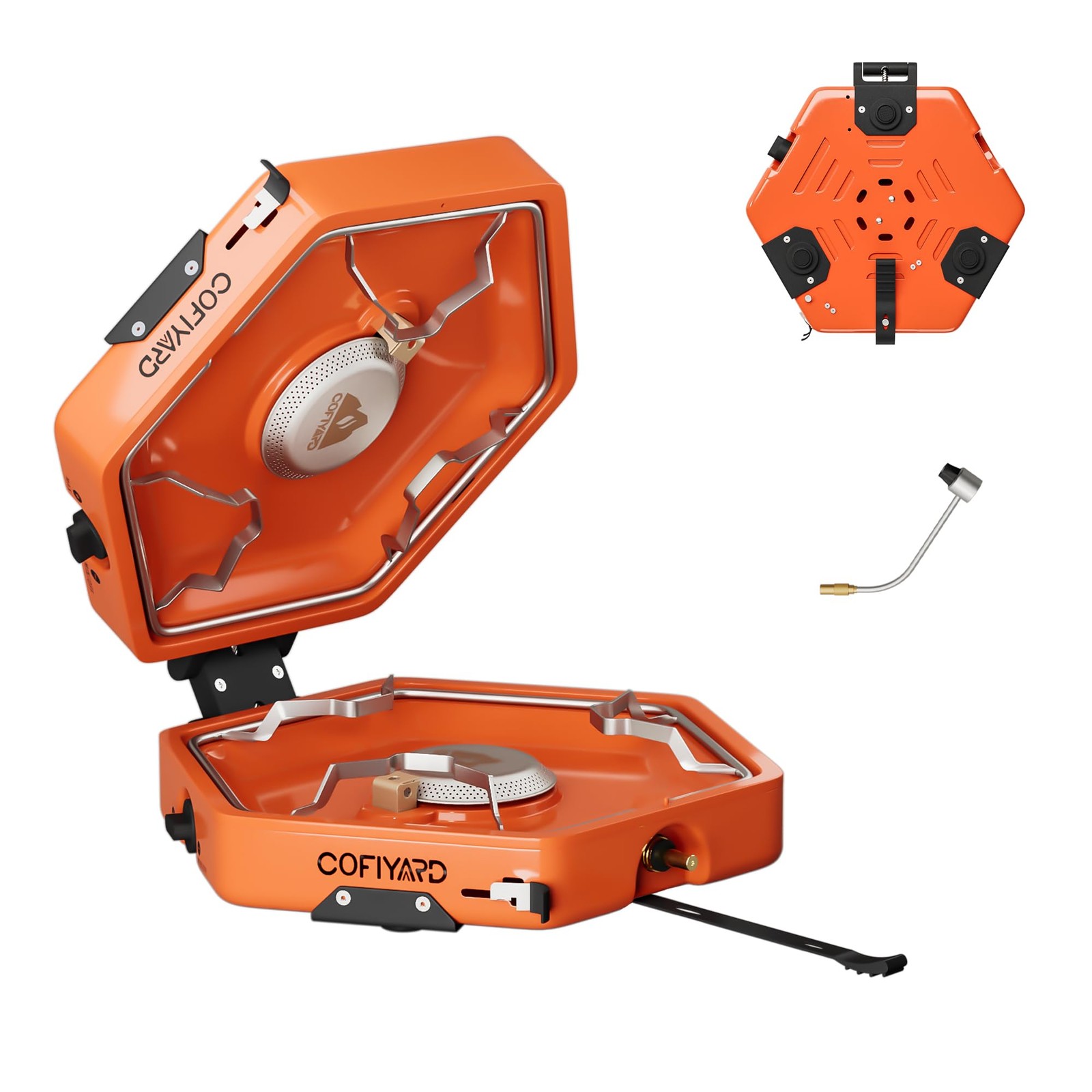Propane 2 Burner Camping Stove With Carrying Bag Portable Folding Gas Stove For