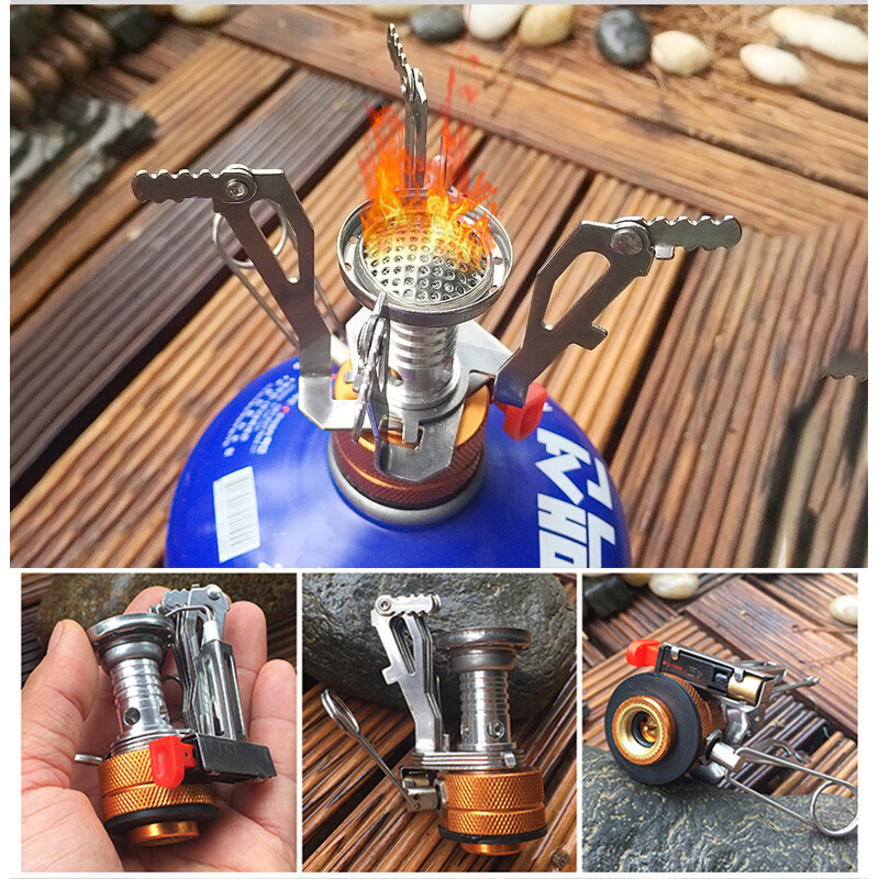 Portable Gas Camping Stove Butane Propane Burner Outdoor Hiking Picnic Cookware