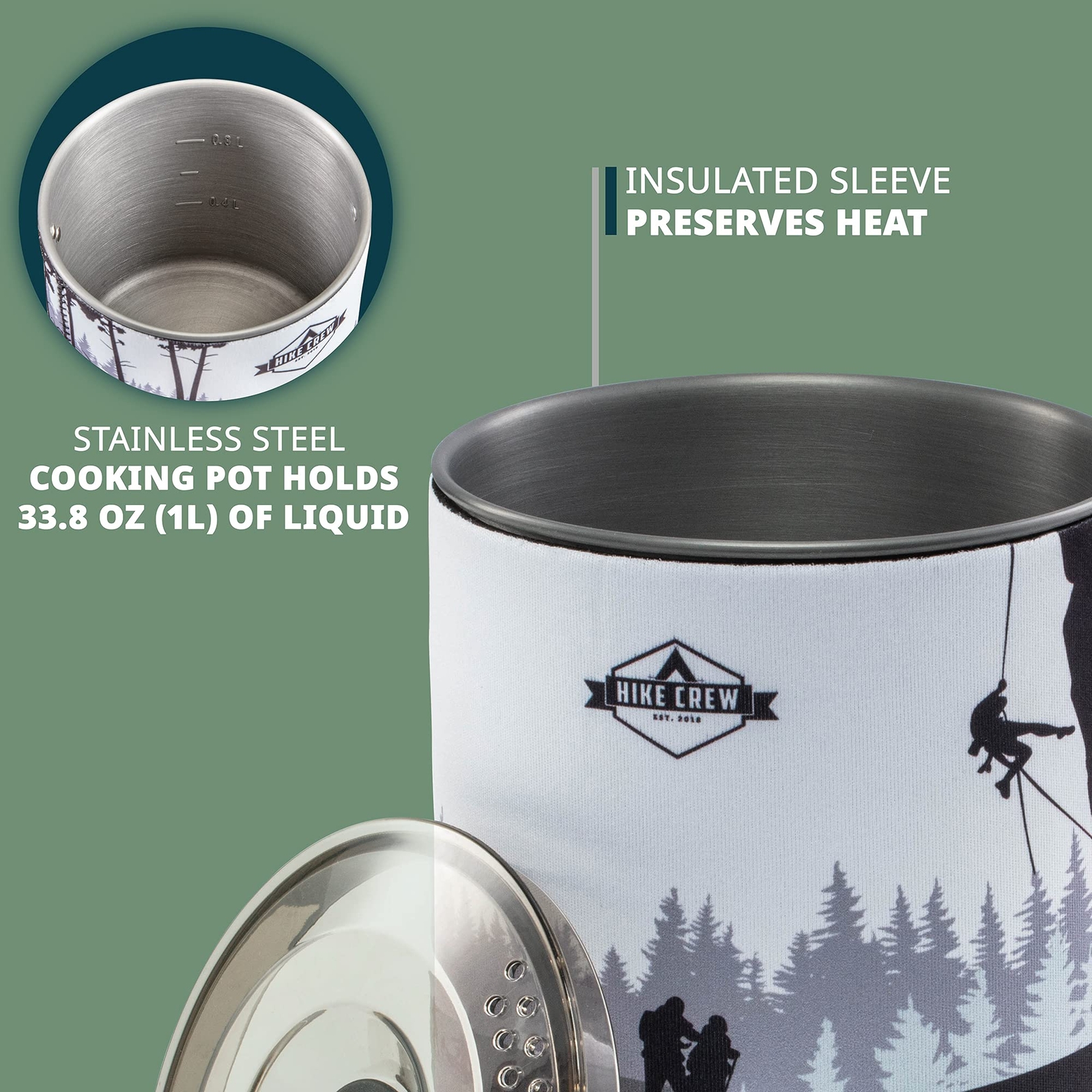 HikeCrew Portable Gas Powered Stove top & Cooking System Compact Camping Cooktop