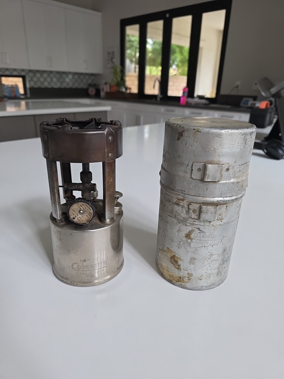 1947 US Coleman #530 B47 GI Pocket Stove w/Case, Funnel, Tool USA 🇺🇸 Nice1