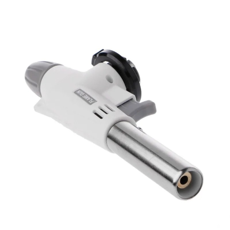 Outdoor Butane Gas Torch Burner Adjustable Flame for Camping Cooking BBQ Baking