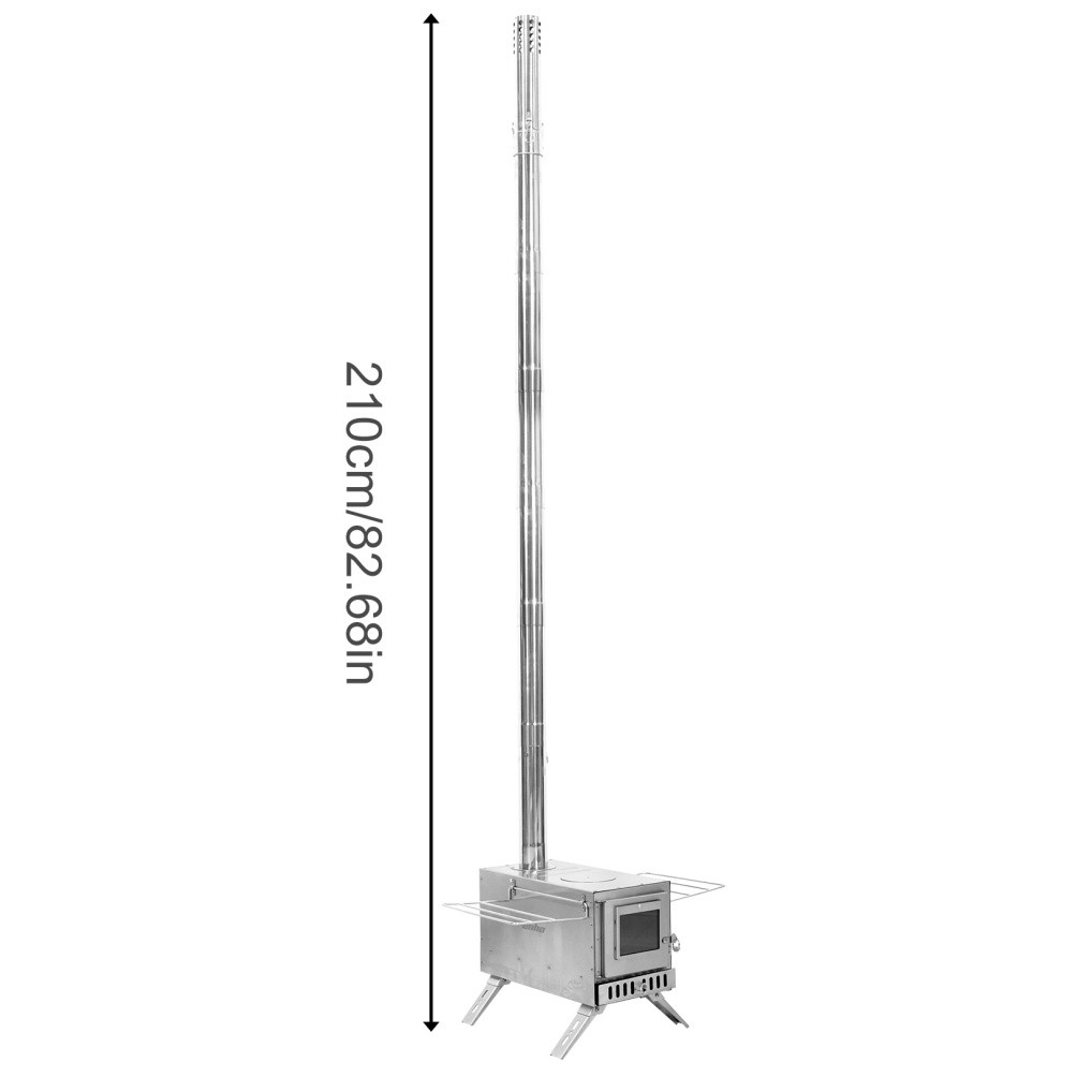 Professional Hot Tent Stove Outdoor Camping Wood Burning Stove Stainless Steel