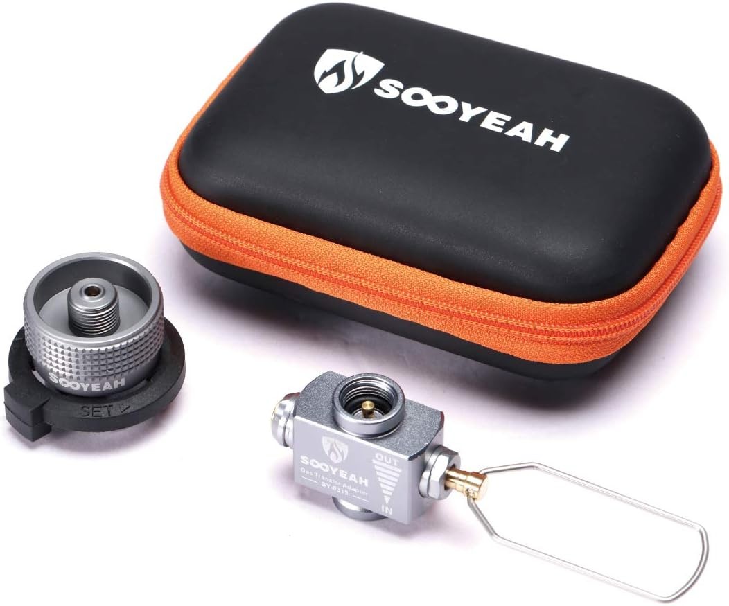 Gas Refill Adapter,Isobutane fuel Butane Adapter + Isobutane Canister Shifter
