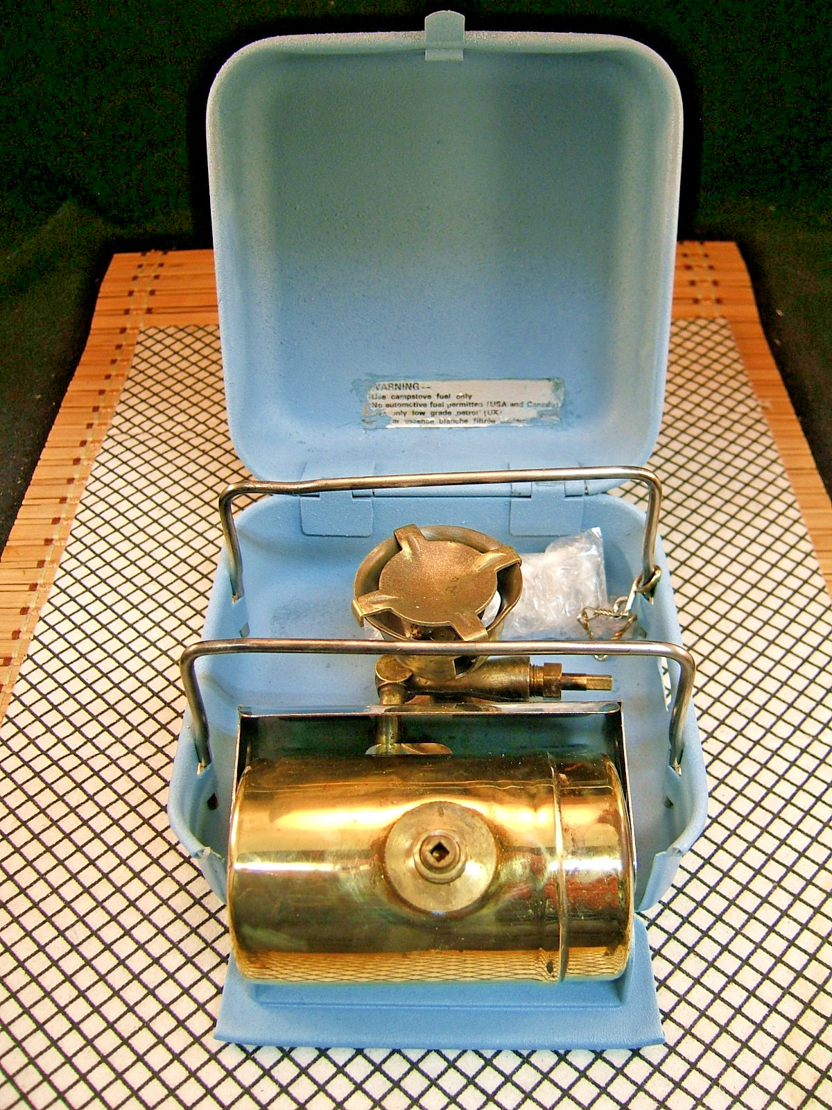 OPTIMUS 8R SWEDEN MADE GASOLINE FUELED SINGLE BURNER BACKPACKING CAMP COOK STOVE