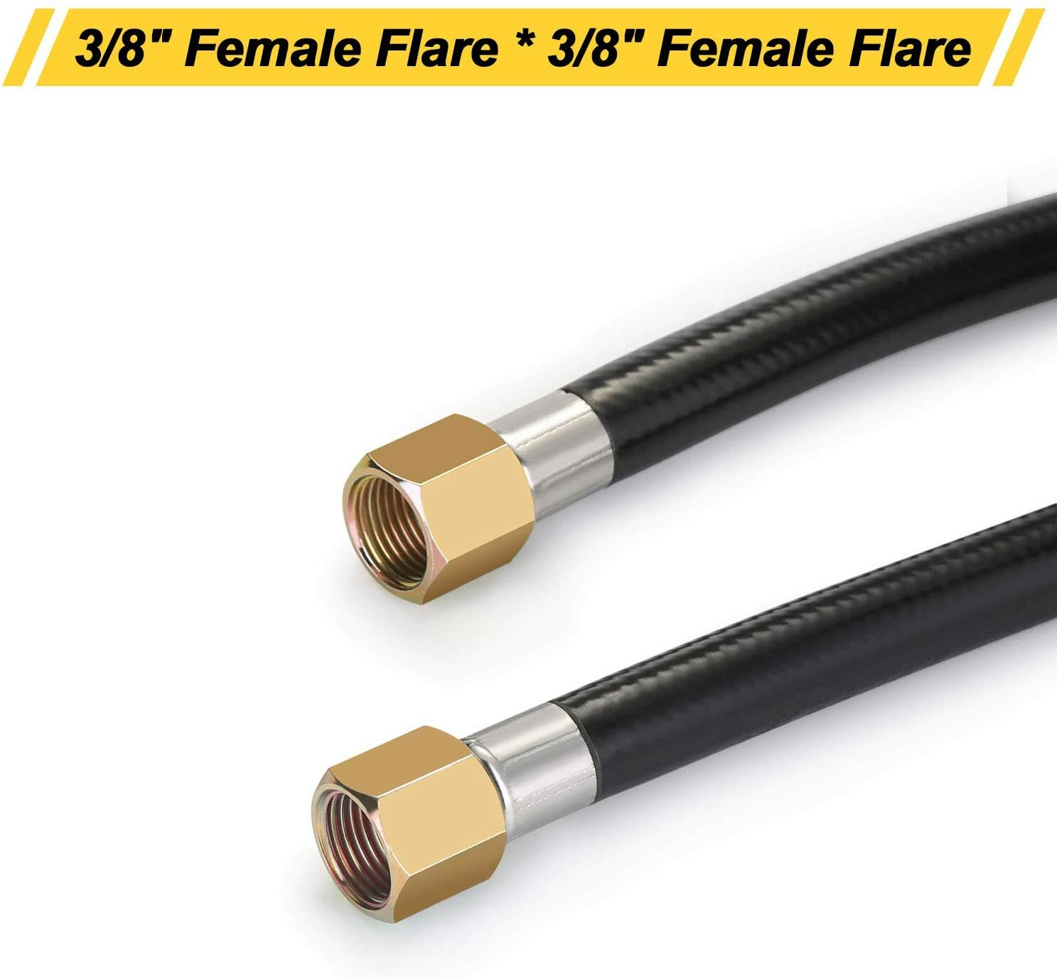 20FT Propane Hose Assembly With 3/8″ Female Flare for Gas Grill, RV, Heater New