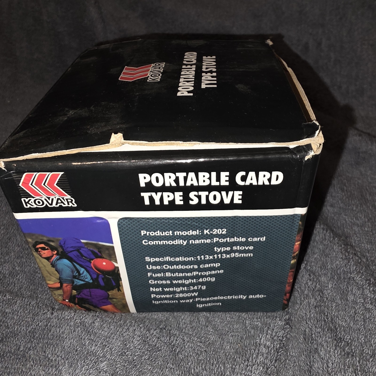 New Kovar Portable Card Type Stove Camping Butane/Propane 2800W Tiny USA K-202