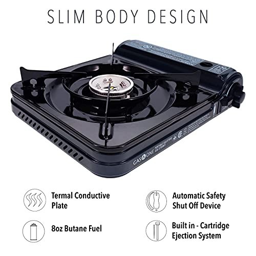 Portable Butane Gas Stove 10000 BTU with Carrying Case CSA Listed Camping Grill