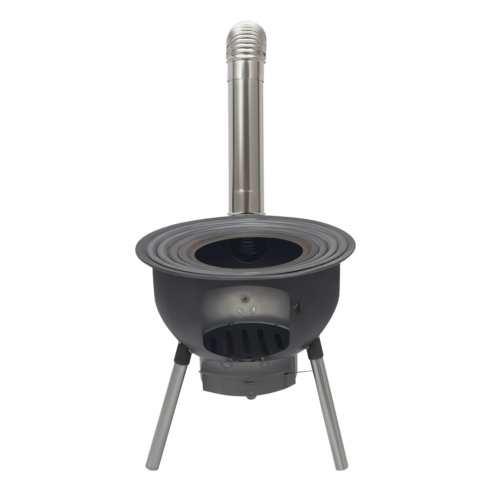 Wood Burning Stove with Grill Rack Charcoal Grill Camping Rocket Stove Outdoor