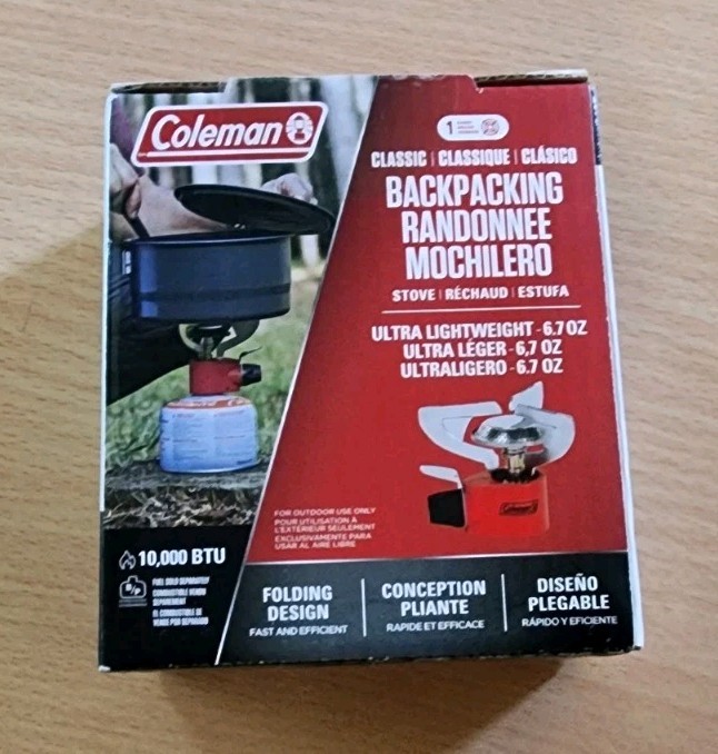 NEW COLEMAN Classic Backpacking Stove Ultra Light 6.7oz 10,000 BTU