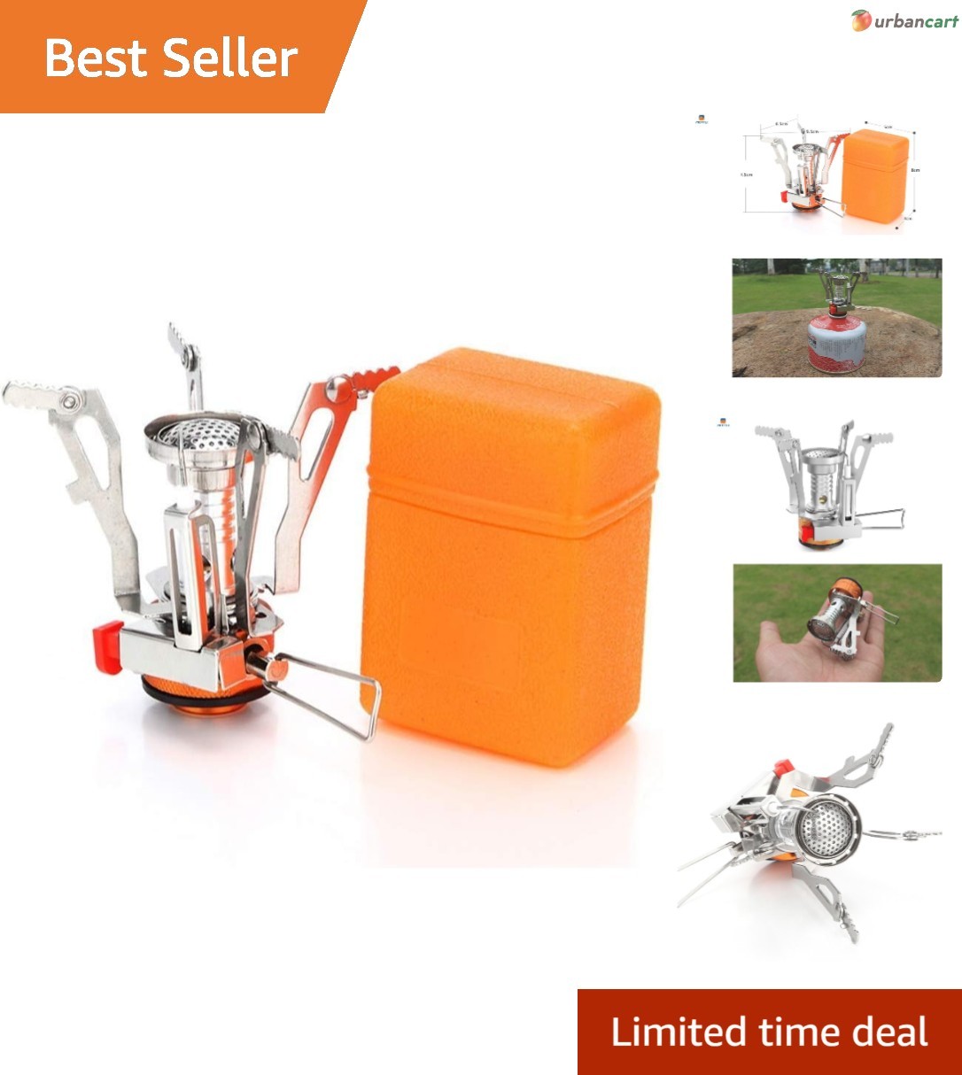 Ultra-Portable 3000W Camping Stove with Piezo Ignition & Wind Resistance
