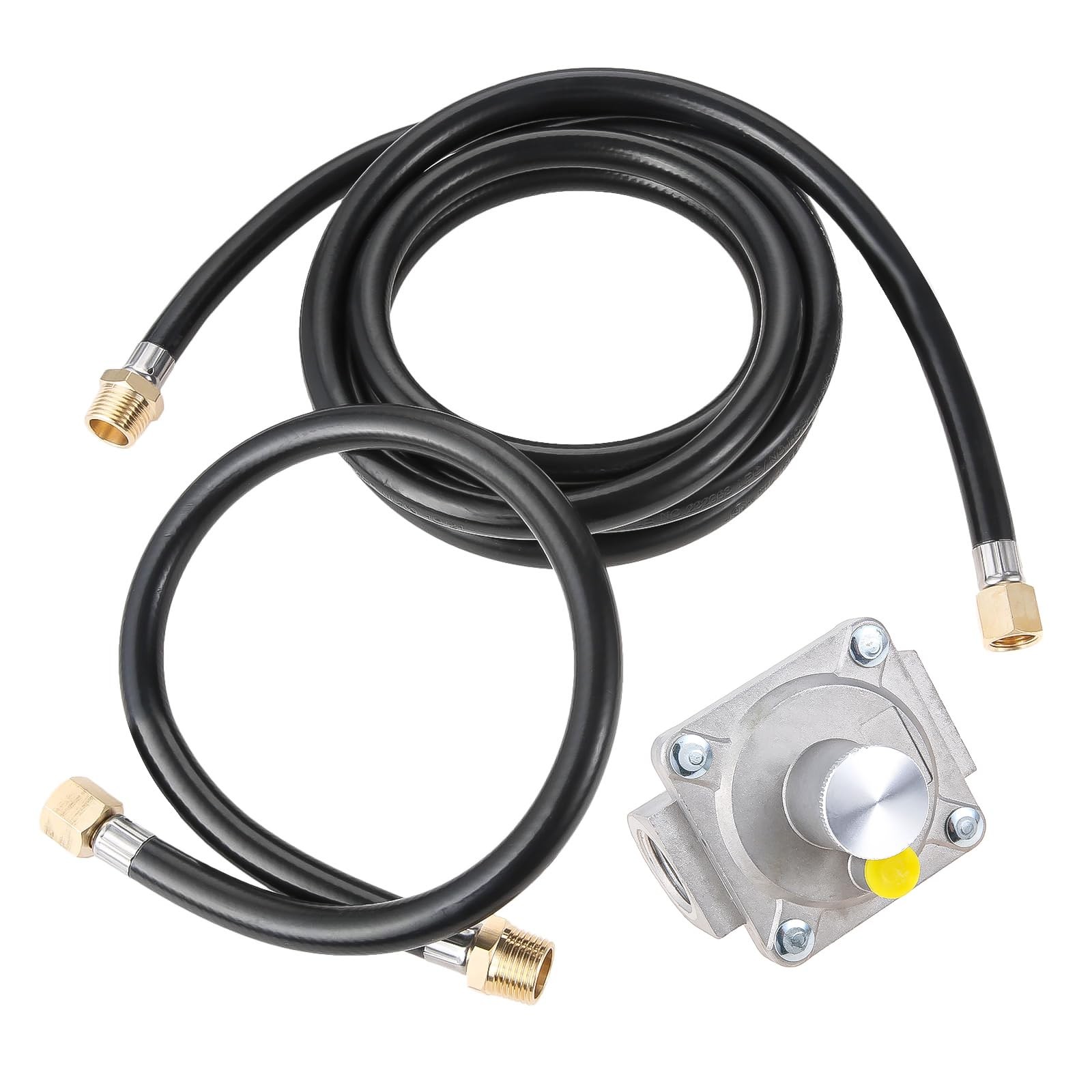 10 Feet Natural Gas Hose Conversion Kit with 5″ Outlet Pressure Black