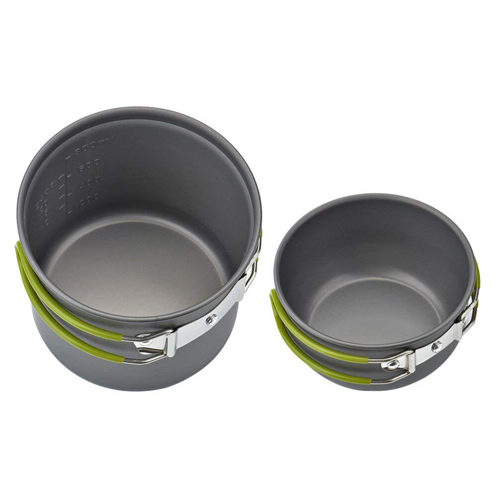 Portable Gas Camping Stove Butane Propane Burner Outdoor Hiking Picnic+Cookware
