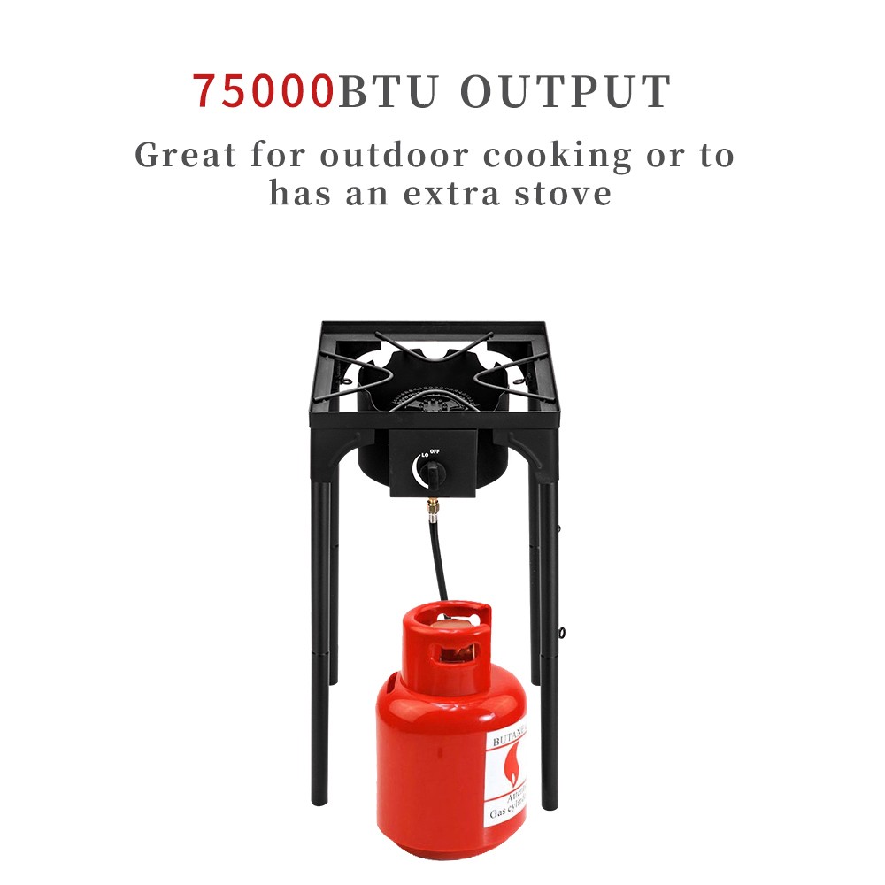 High Pressure Propane Gas Cooker Portable Cast Iron Patio Cooking Burner