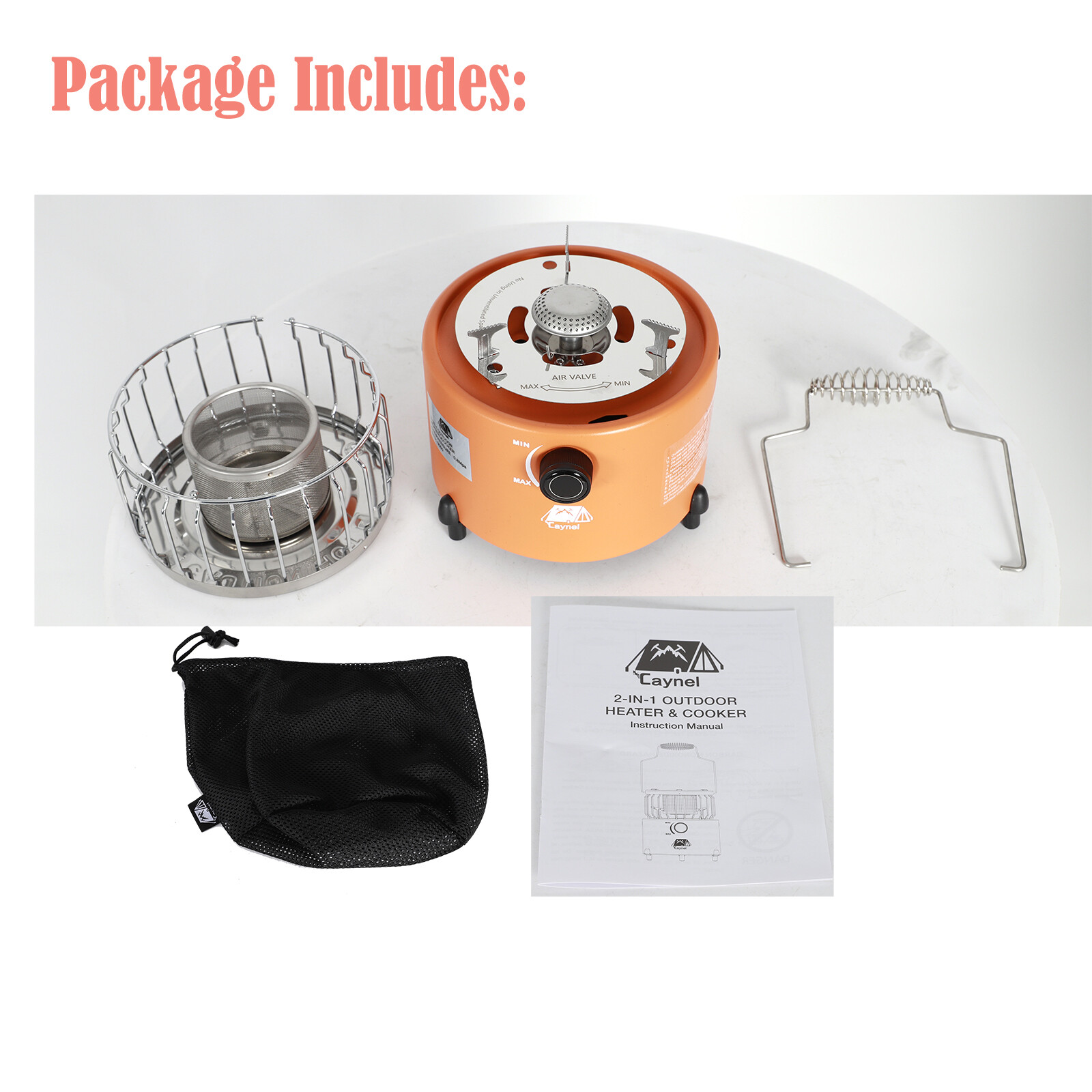 2 in 1 Portable Propane Heater and Stove Outdoor Camping Liquefied Gas Stove