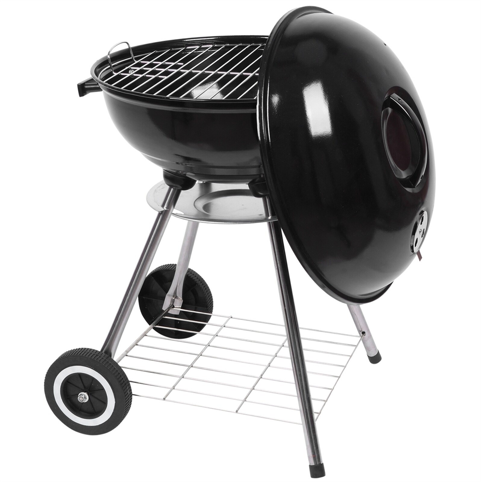 18 Inch Apple Charcoal Stove Enamel Cover Furnace Body White Side Wheel Diamete