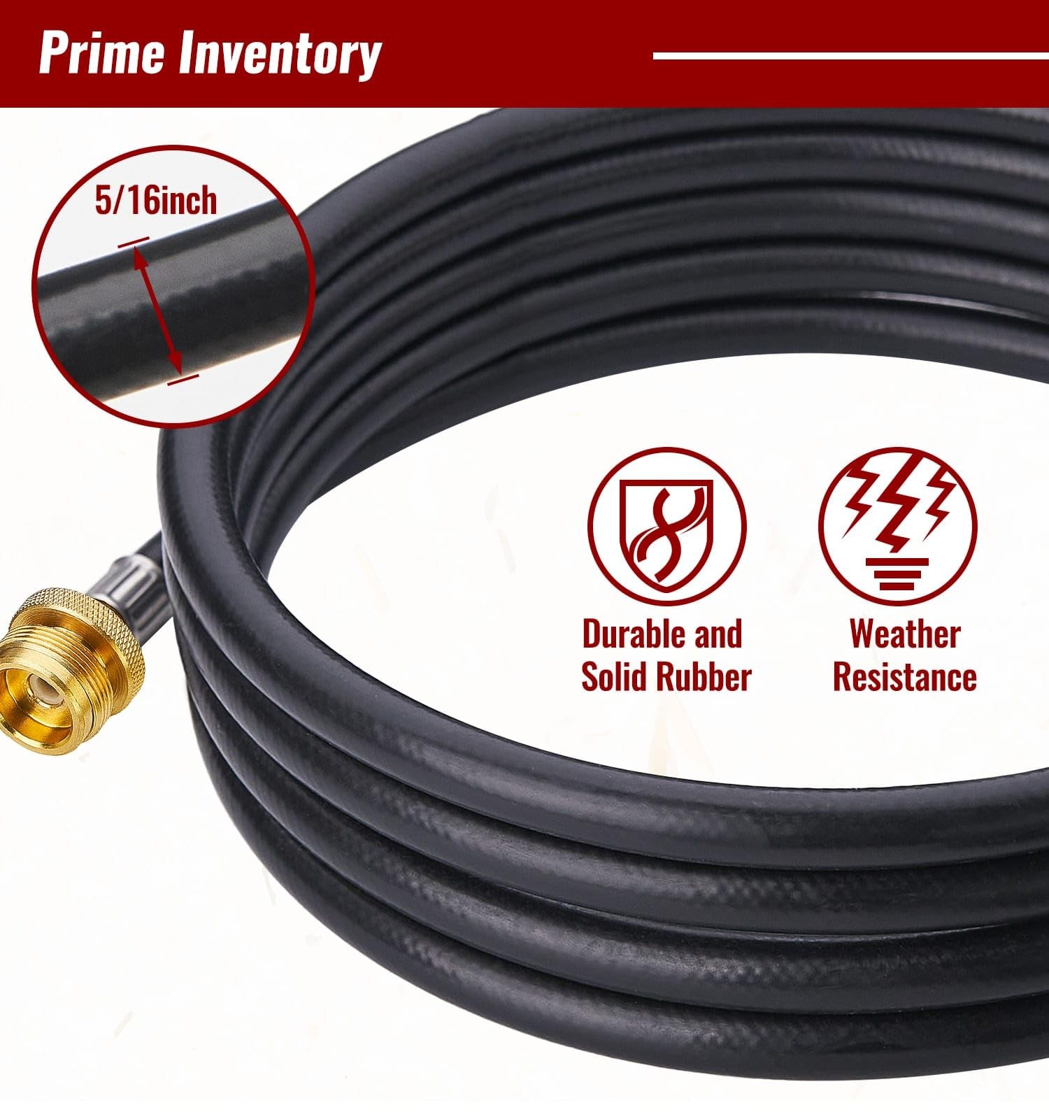 CALPOSE 12 Feet Propane Adapter Hose, 1lb to 20lb 12 Feet, Black