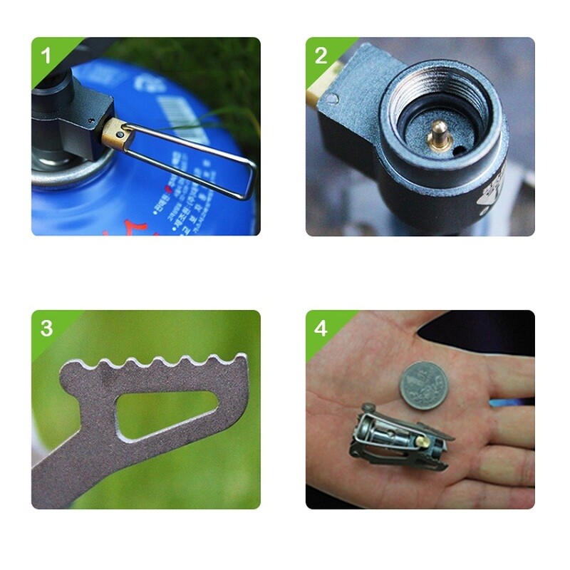 BRS-3000T Titanium Gas Burner Camping Stoves Ultralight w 1 Extra Backup O-Ring