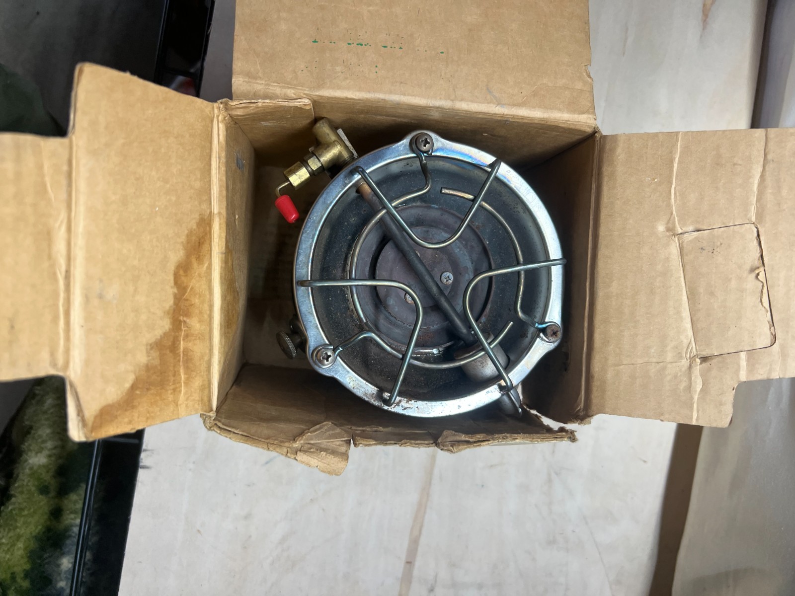 1963 Coleman 502 Camping Sportster Green Stove One Burner VINTAGE with Box