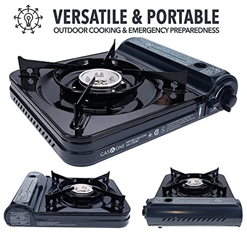 Portable Butane Stove 10000 BTU Camping Gas Cooker Piezo Ignition Carrying Case