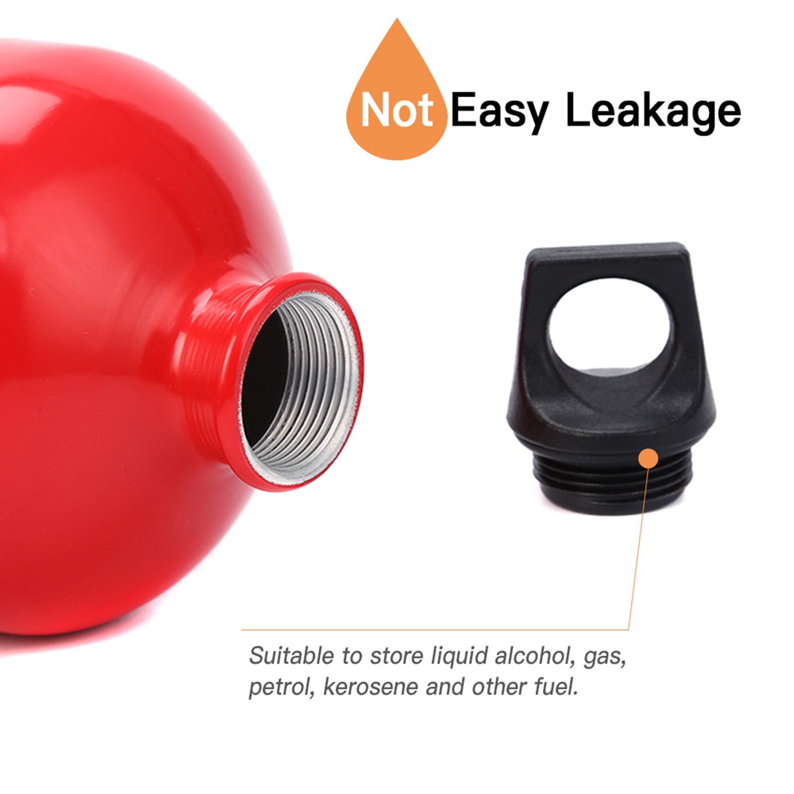 True 1.5L Gas Oil Fuel Bottle Aluminum Camping Hiking Gas Oil Cont IBWE