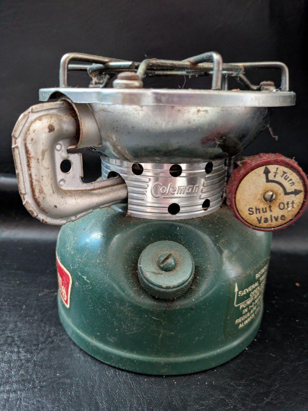 1965 Coleman Sportster Camp Stove 502 Green Single Burner USA 3/65