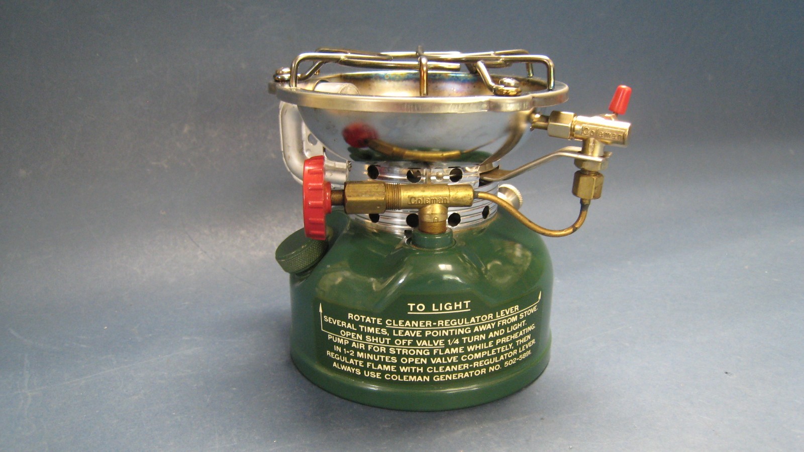 Vintage Coleman Sportster 502 Camp Stove w Box & papers Working & Excellent 1965
