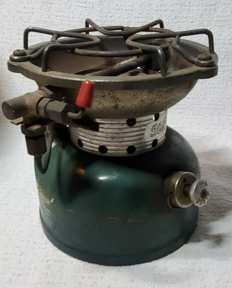 VTG 1972 COLEMAN 502-700 SPORTSTER SINGLE BURNER CAMP COOKING STOVE 5/72 & BOX