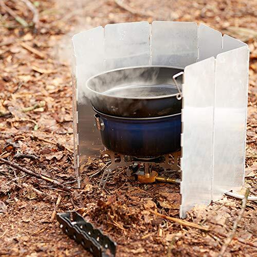Stove Windscreen, lightweight Folding Camp Stove Windscreen & Drawstring Bag,