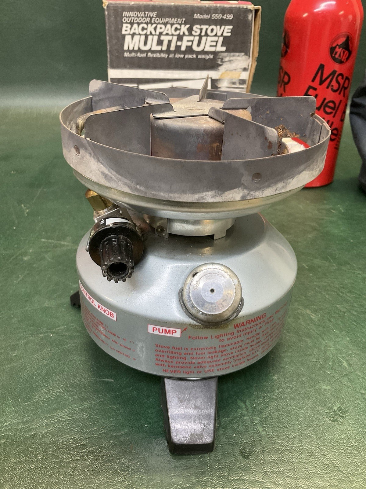 Coleman Peak 1 Multi Fuel Gas 550-499 Backpack Camp Stove w/ Accessories