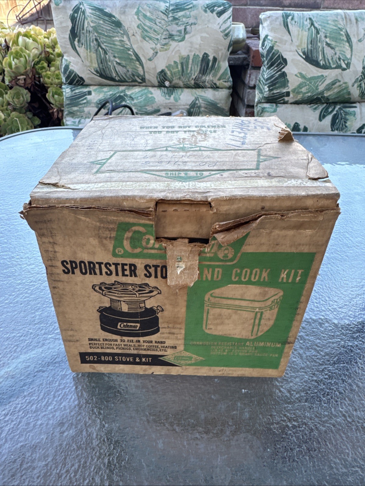 Vintage Coleman Sportster Cook Kit 502-800 Single Burner Green Camp Stove