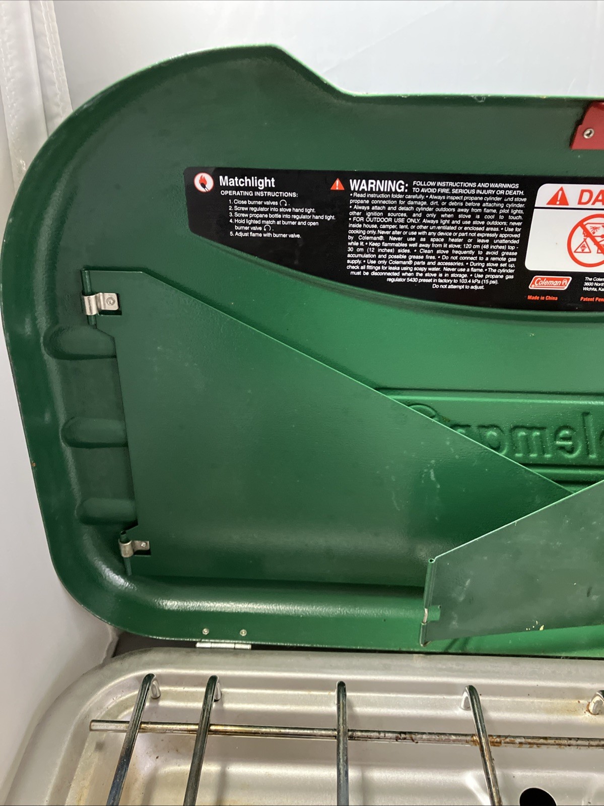COLEMAN MODEL 5469 SERIES 10,000 BTU 2 BURNER PROPANE CAMPING STOVE