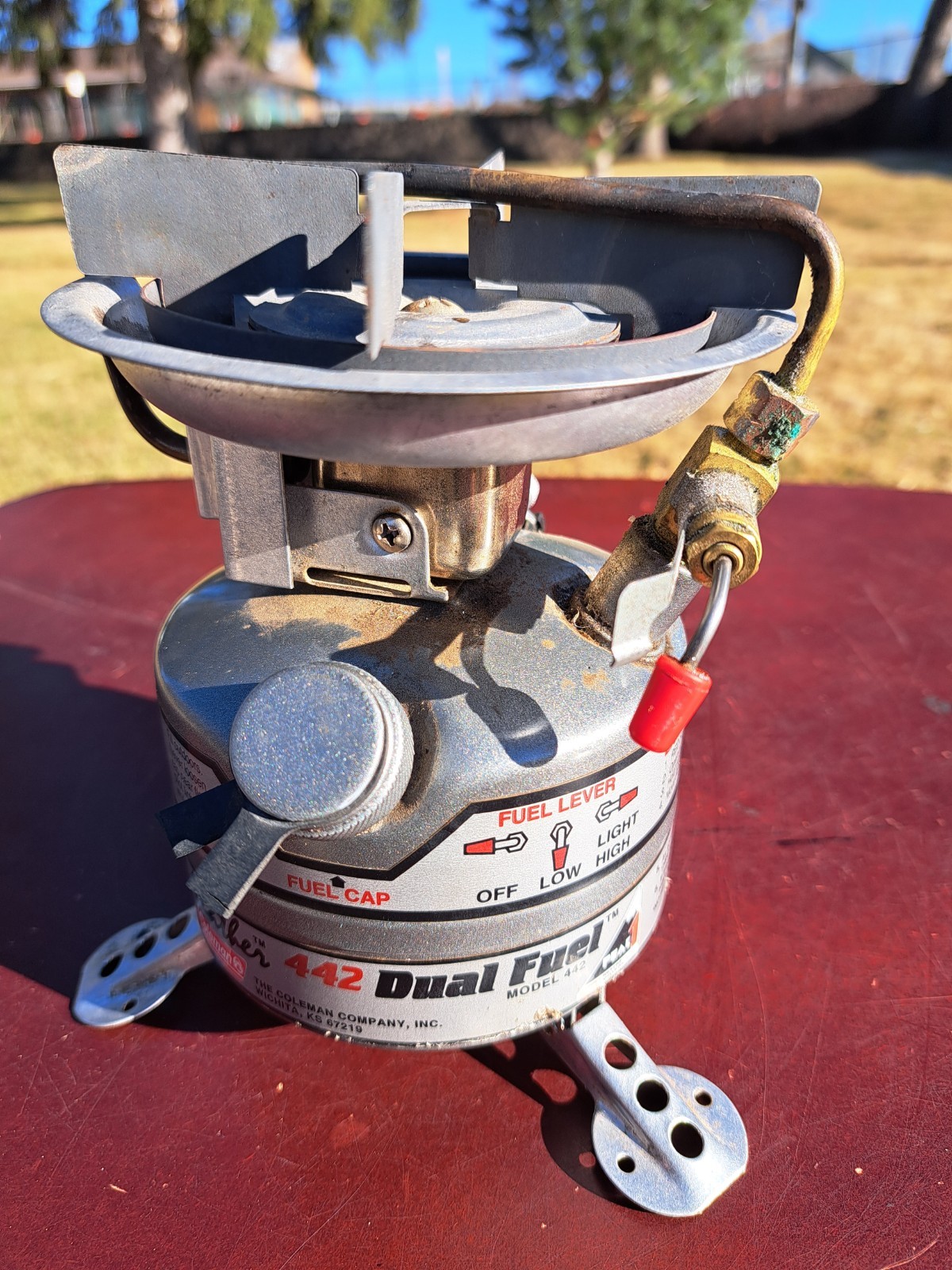 Vintage Coleman Peak 1 Feather 442 Dual Fuel Hiking Camping Stove USA