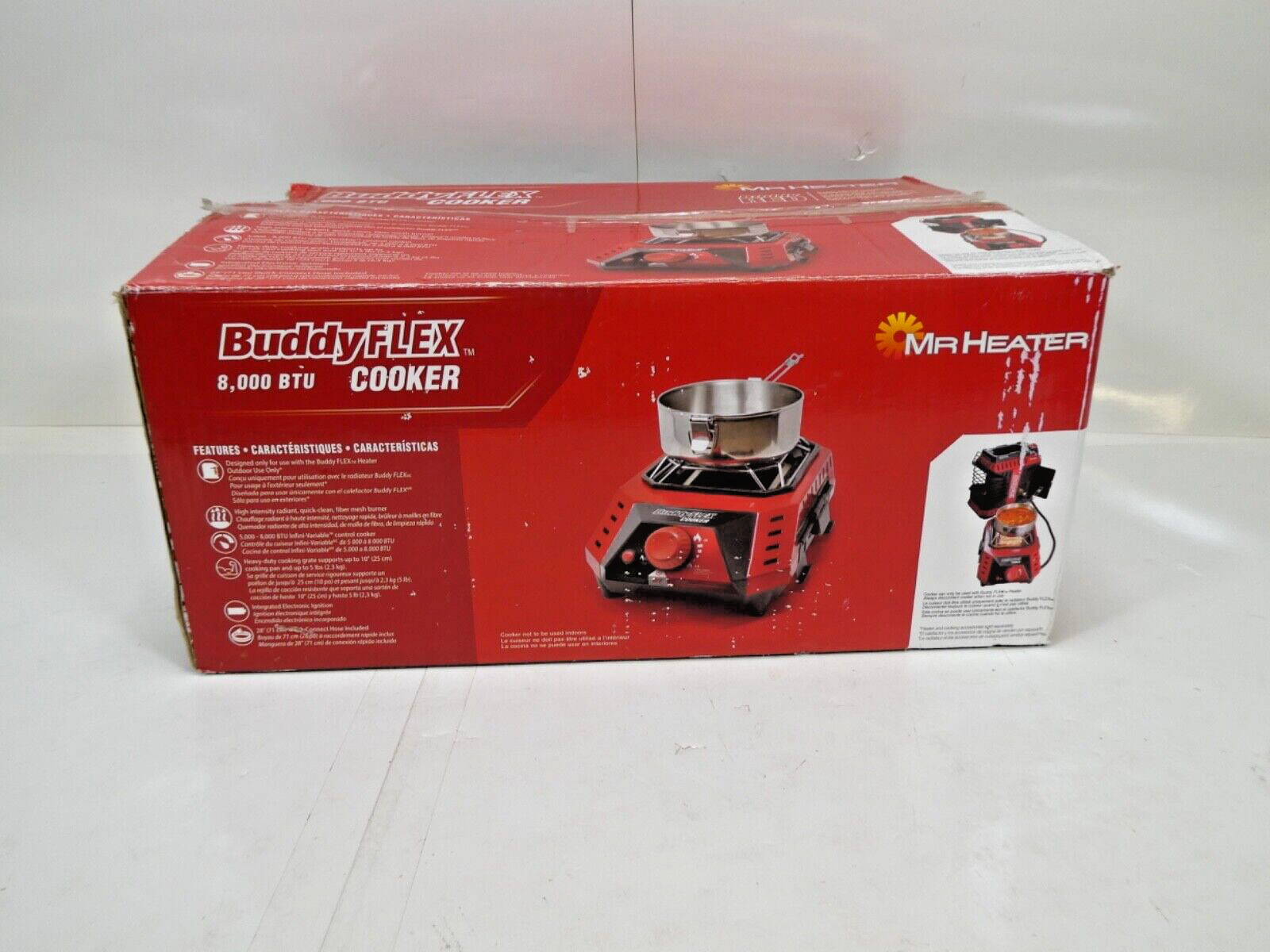 Mr. Heater MH8CFLEX 8,000 BTU Buddy Flex Cooker, Red